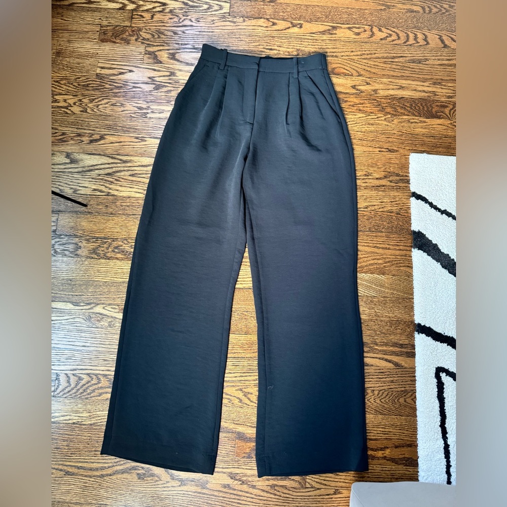 Abercrombie & Fitch Black Wide Leg Curve Love Trousers